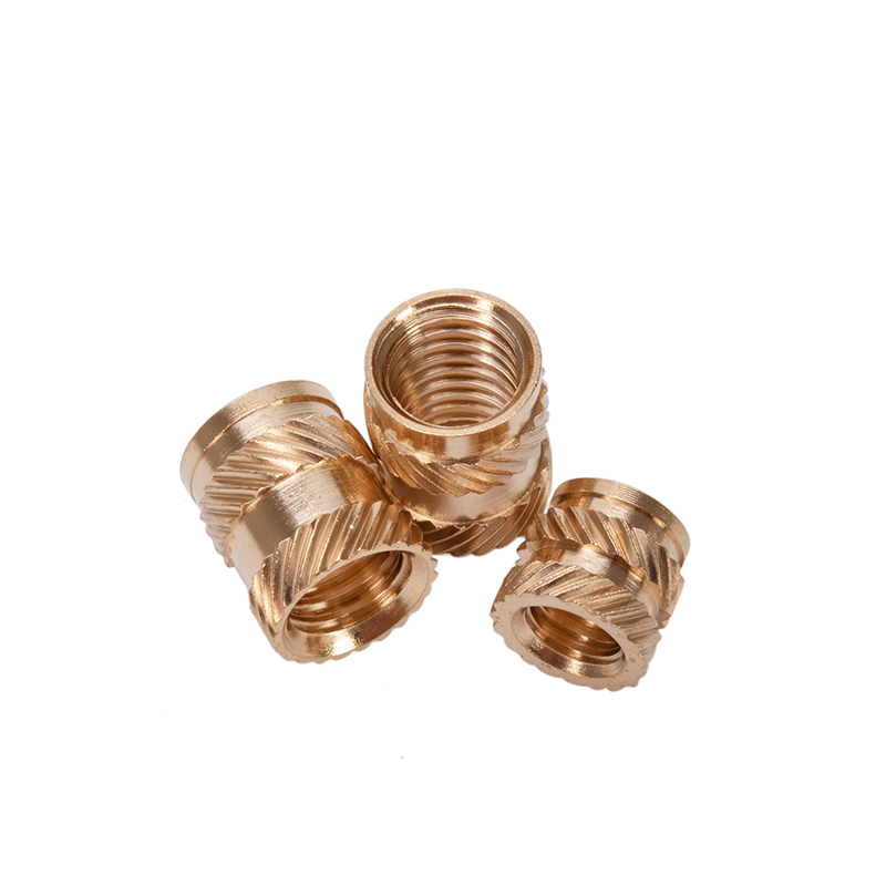Steel Brass Galvanized Grooved Female Thread Copper Stud Hot Melt Twill Knurled Insert Nut for Plastic Housing 1/4 3/8 5/16