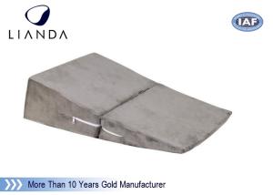 China Super Soft Folding Memory Foam Pillow Bed Wedge Gray , Lumar Support Cushion wholesale