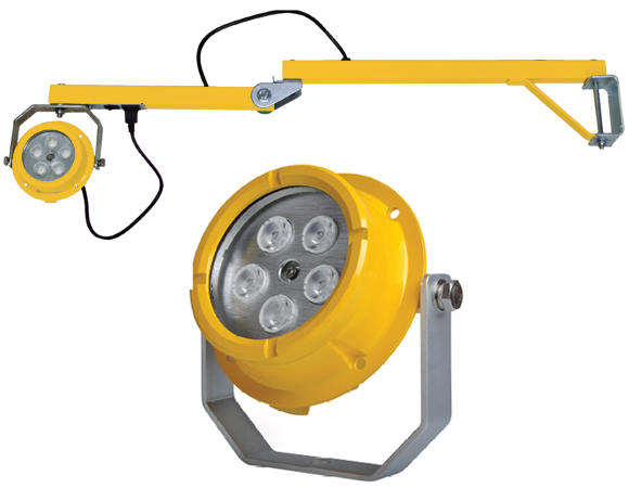 Adjustable Dock Yellow LED Loading Dock Lights 25 W Cree Led Safety With Arm