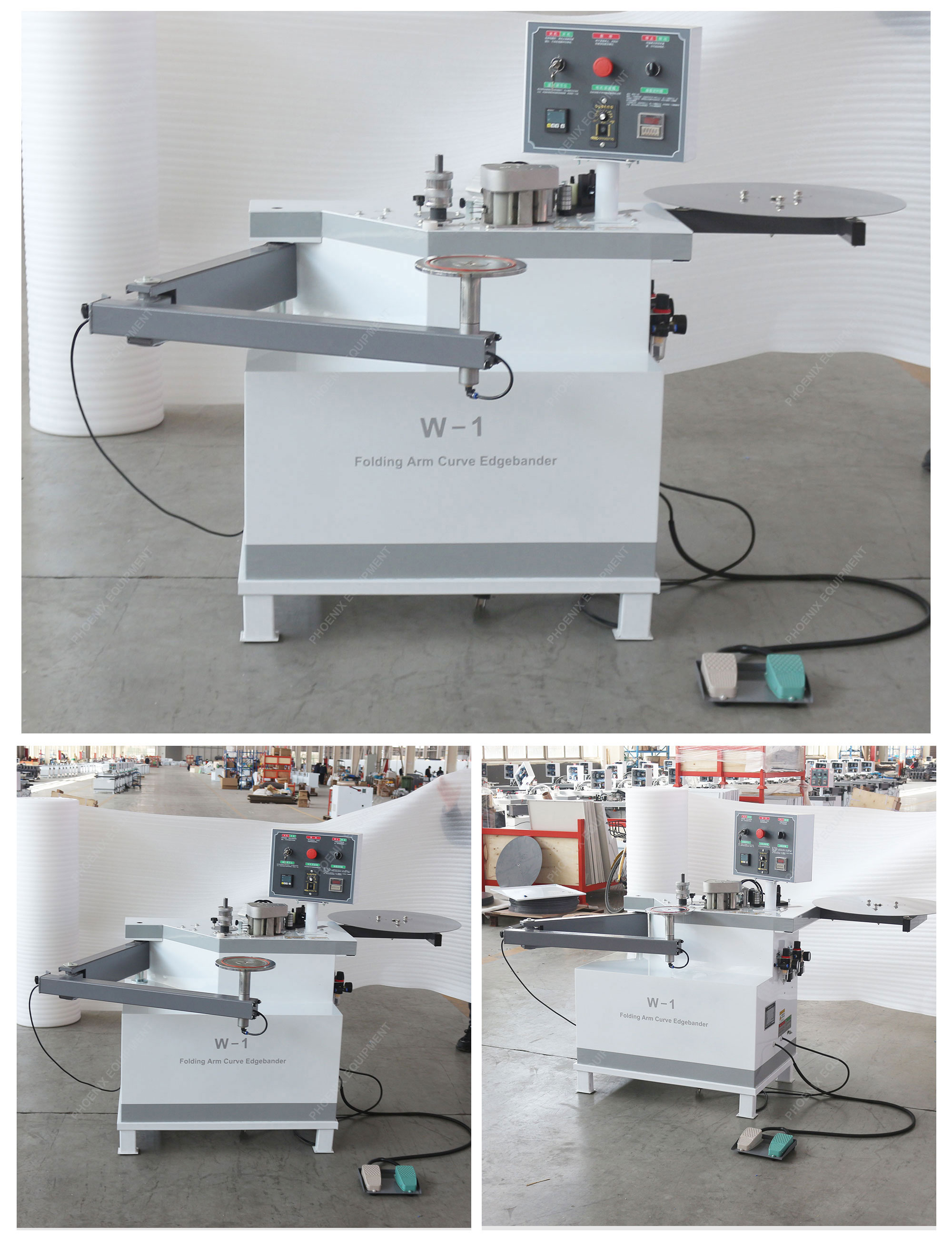 1.4kW Power W-1 Curve Line Edge Bander Fully Automatic Through Feed Edgebanding Machine