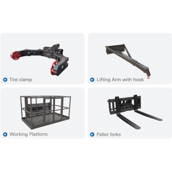 Four Wheel Steering Telehandler 3 Ton 4 Ton Telescopic Boom Forklift