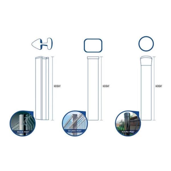 V Prism Shape 3D Fence Panel Rodent Proof Good Rot Resistance Convenient Installation