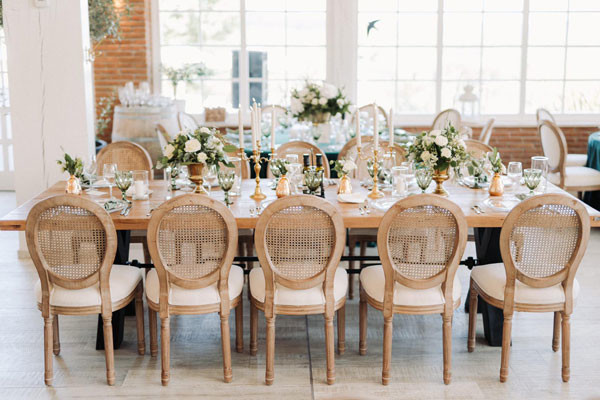 Hall Wedding Banquet Chairs For Rental Round Cane Back Wooden Louis 50x55x91cm