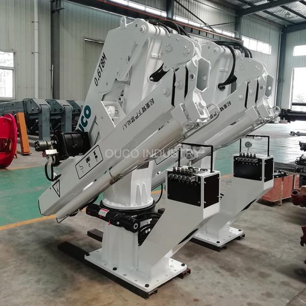 Space Save Foldable Telescopic Offshore Pedestal Crane Knuckle Boom 0.6t 8m
