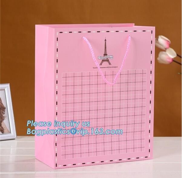 Fashion Custom Printing Luxury Gift Shopping Carrier Paper Bag With Your Own Logo Print,strong twisted handle black leat