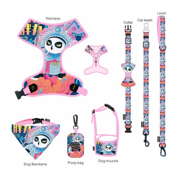 7 Pieces Outdoor Dog Accessories Ajustable Ribbons Decoration