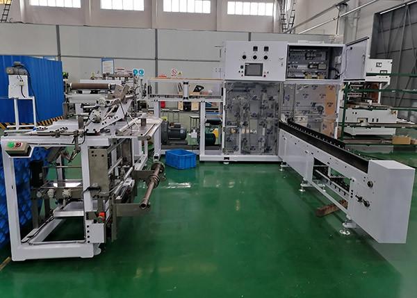 Quality Automated Sanitary Pads Packaging Machine , High efficient , Making bag online , servo control for sale