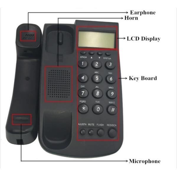 Fast Dialing Caller ID Telephone Wired LAN Landline Desk Phone