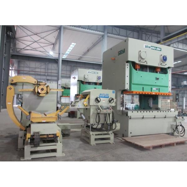 Material Width 600MM Decoiler Coil Processing Equipment / Pneumatic Punch Press Feeder