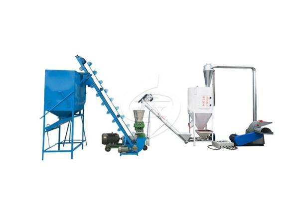 Small Scale Feed Pellet Production Line Easy Operation With Low Power Consumptio