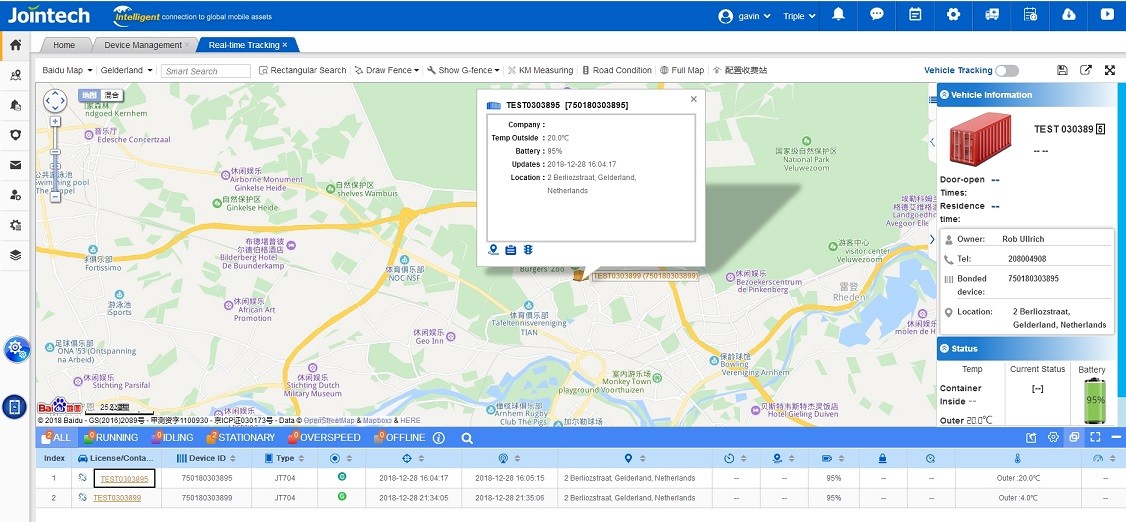 Shipping Container GPS Tracking Device 4G Door Open Sensor IP67 Waterproof