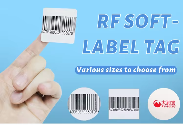 Security RF Soft Label Round EAS 8.2MHz Diameter 40mm Without Bar Code