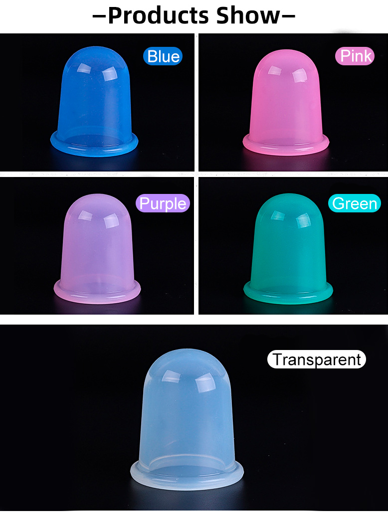 6pcs Body Facial Cupping Massage Silicone Cups ISO For Body Relaxation