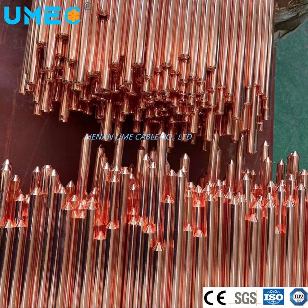 99.9% Electrolytic Copper Molecular Copper Clad Steel Grounding Rod 14.2mm 17.2mm