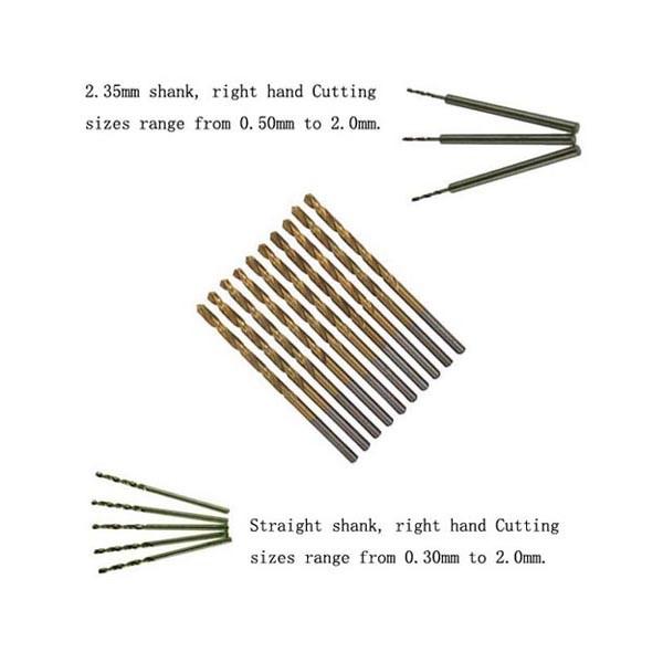 Quality Mircro High Speed Steel Twist Drill Bits Amber Finished For Metal Drilling for sale