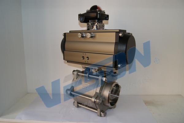 Quality Fireproof Pneumatic Actuated Ball Valve / 2 Way Pneumatic Ball Valve with  Limit Switch for sale