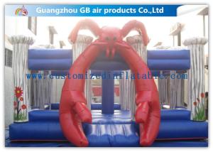 China Lobster Theme Inflatable Bouncer , Inflatable Crawfish Jumper Moonwalk Bouncer on sale