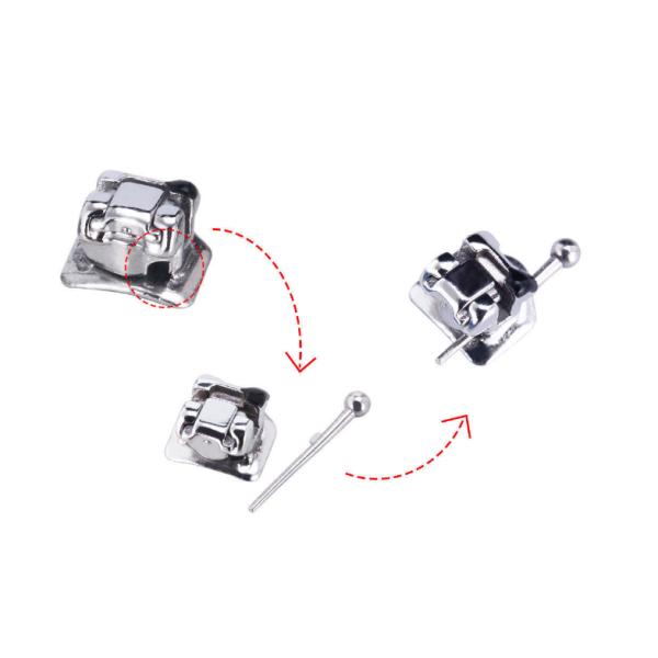 Self - Ligation Type Metal Dental Braces With Groove Depth Optimization Design