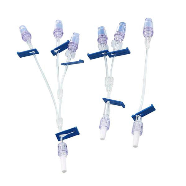 Quality Medical one way extension tube with normal needle free connector luerlock needless connector for sale
