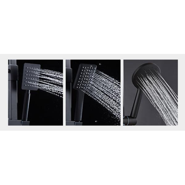 Rotation Matte Black Wall Mount 4way Rain Shower Faucets