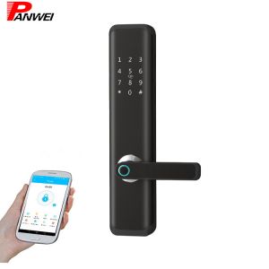 LED Fingerprint Scanner Door Lock Wake - Up Screen APP Remote Control For Airbnb