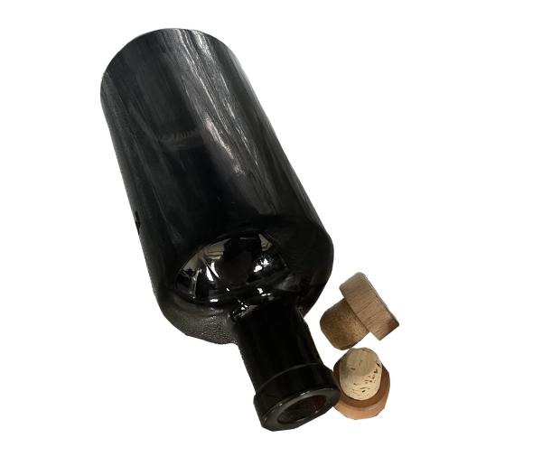 Quality 750ml Matte Black Glass Liquor Bottle for Wine within Clients' Specific Requirements for sale