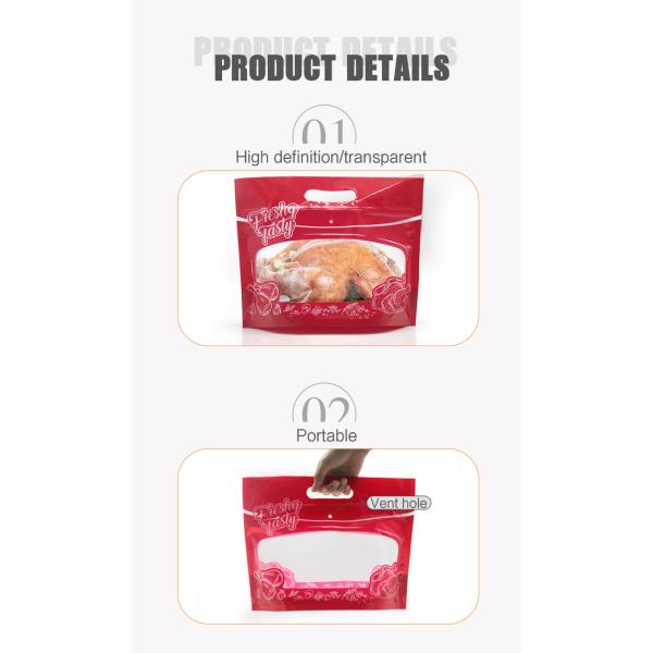 2kg Grilled Roast Chicken Cpp Zip Pouch Food Packaging With Handle