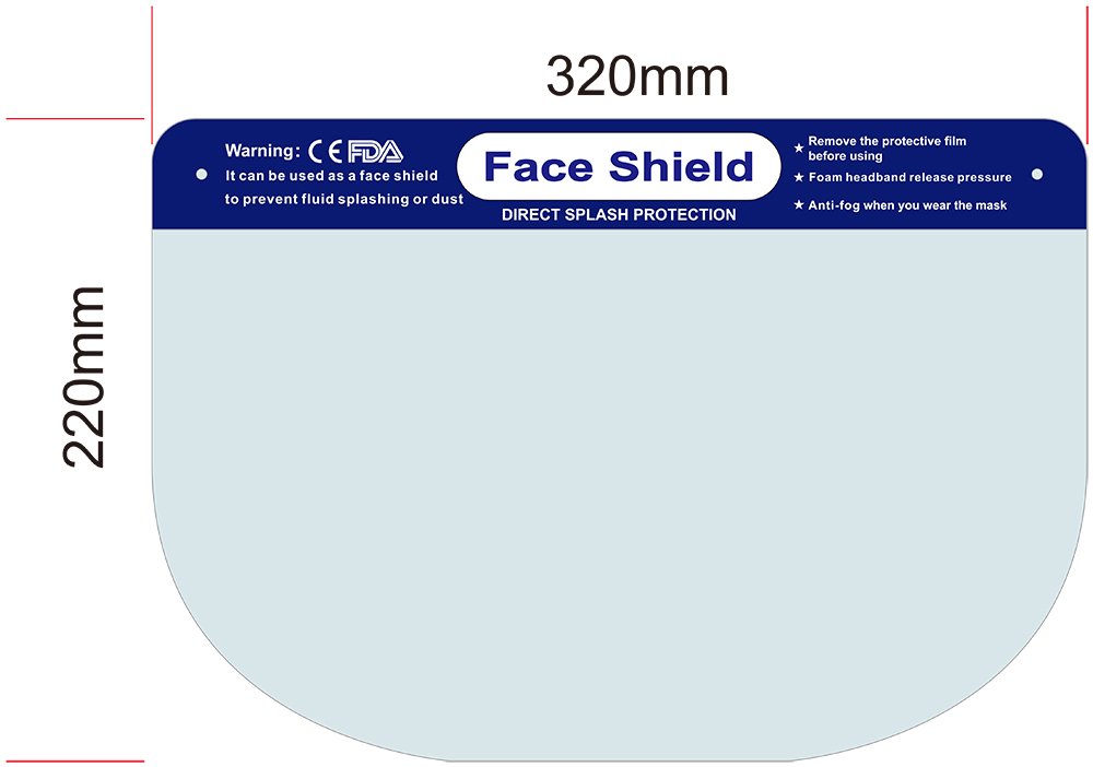 Anti Fog Full Face Shield , Chemical Resistant Face Shield 0.25mm Thickness Material