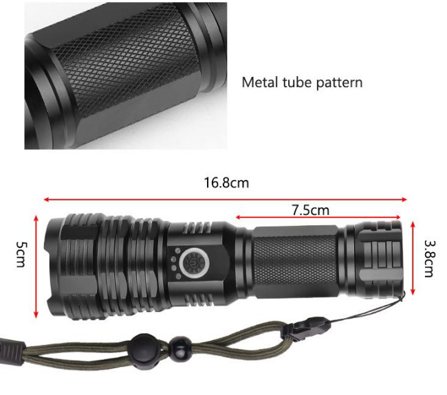 High Powered LED Torch Flashlight With 1500 Lumens Super Bright
