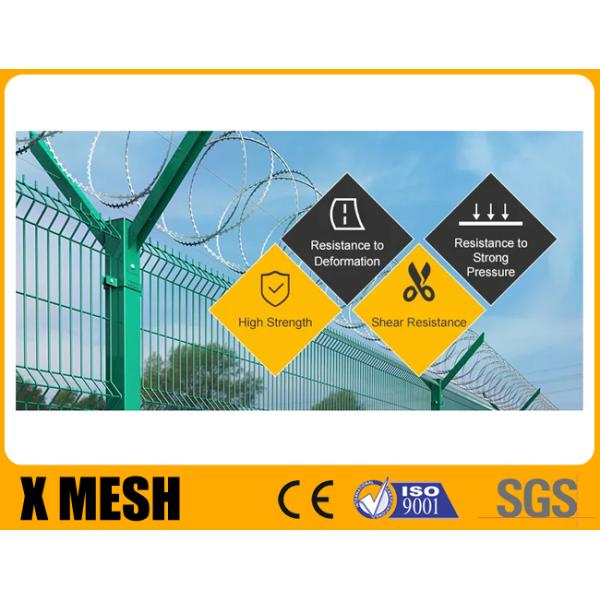 Airport Security Fence 2.5m High 3m Length Rust Resistance Long Using Life