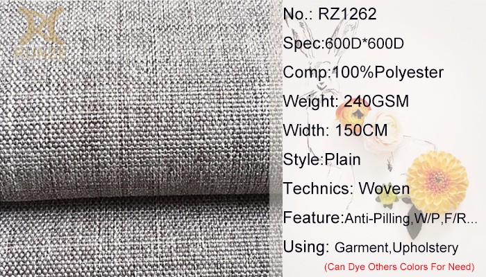 Medium Weight 240GSM 600d Two-Tone Oxford Fabric for Suitcase and Sofa