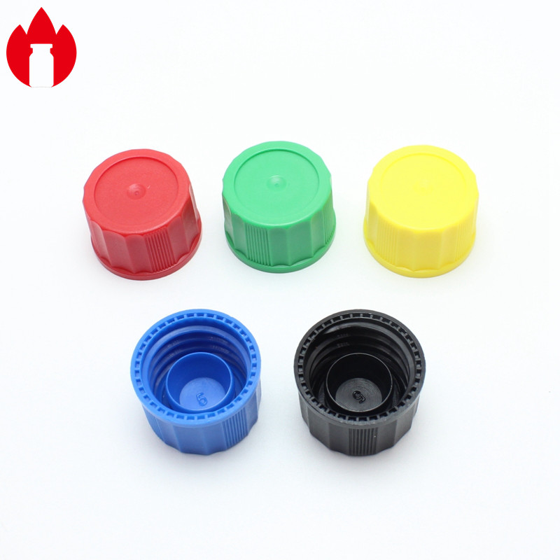 18mm PP Material Plastic Screw Caps Blue / Green Color With Inner Plug
