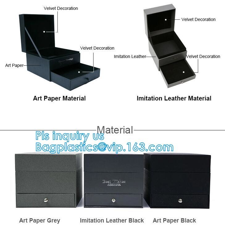 New product custom handmade small luxury wedding paper jewellery white gift box with ribbon closure,Silk Customised Pock