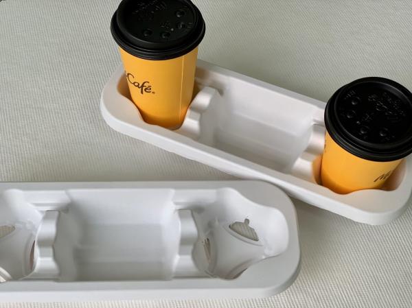Quality Recycled Biodegradable Cup Carrier Packaging Paper Compostable 4 Cup Drink Carrier for sale