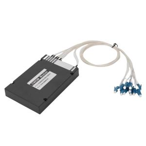 China Dual Fiber 4 Channels CWDM Mux Demux 1270 to 1330nm 1.0dB Typical IL LC UPC ABS BOX for Fiber Optic Networking Solution wholesale