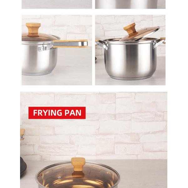 Factory Wholesale Different Size Cookware Set Custom Pots Wholesale 12pcs Stainless Steel Cooking Pot And Pan Set