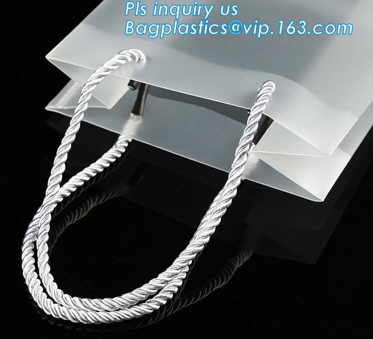 Promotional customized high quality soft loop plastic cloth bag,manufacturer custom soft loop handle polyethylene PE pla