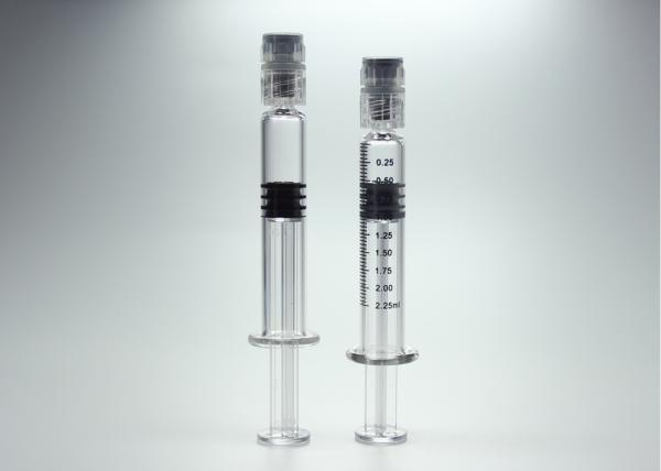 Quality 2.25ml Glass Prefilled Syringes With Luer Lock Rigid Cap ISO Certificated for sale
