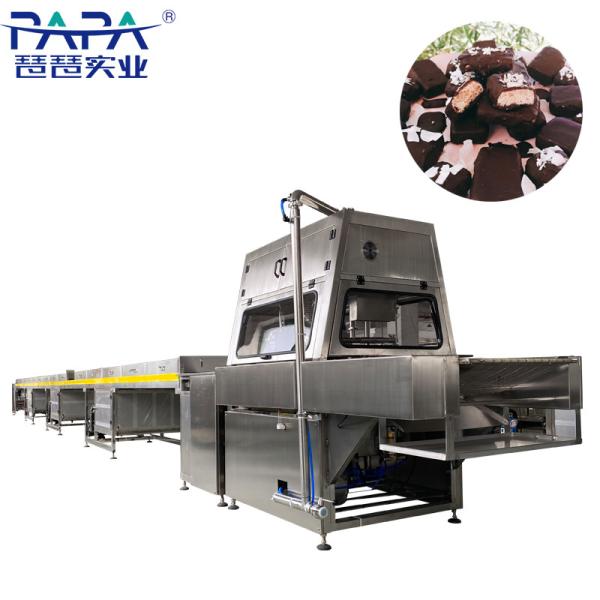 Quality Full Automatic Chocolate Enrobing / Coating Machine With Cooling Tunnel for sale