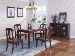 China Ameican style ISO9001 certificate dining table and chairs manufacture wholesale