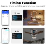 Tuya WiFi Smart Light 4 gang Switch Ceiling Fan Speed Control​​ Timer Voice