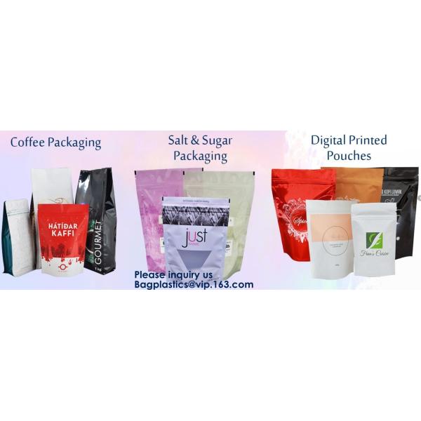 Resealable Zipper Lock Aluminum Foil Flat Bottom Side Gusset Pouch Bag For Packing Whey Protein Powder