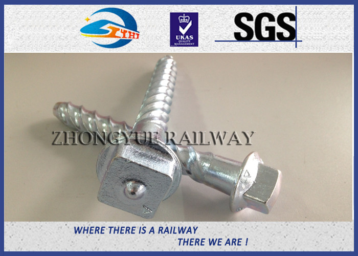Steel 35# Spiral Spike nails HDG coating For Rail Fastening System