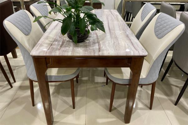 Quality Luxury Style Modern Dinette Sets Rectangular Shape Dirt Resistant for sale