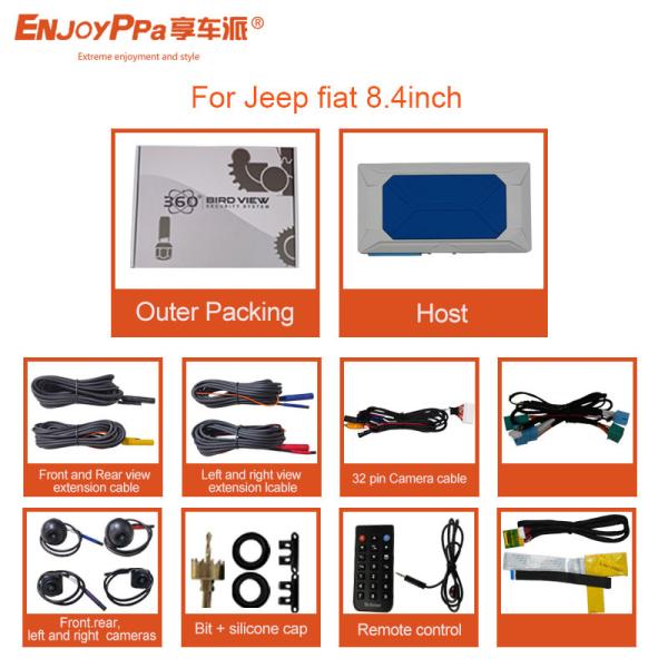 Quality Panoramic 360 Bird View Camera System For Jeep With 8.4 Inch Screen for sale