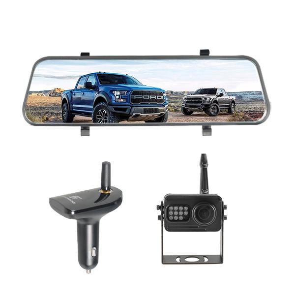 Quality 10" Wireless Mirror Dash Cam RV Rear View Camera System AHD 1080P Car Charger Receiver for sale