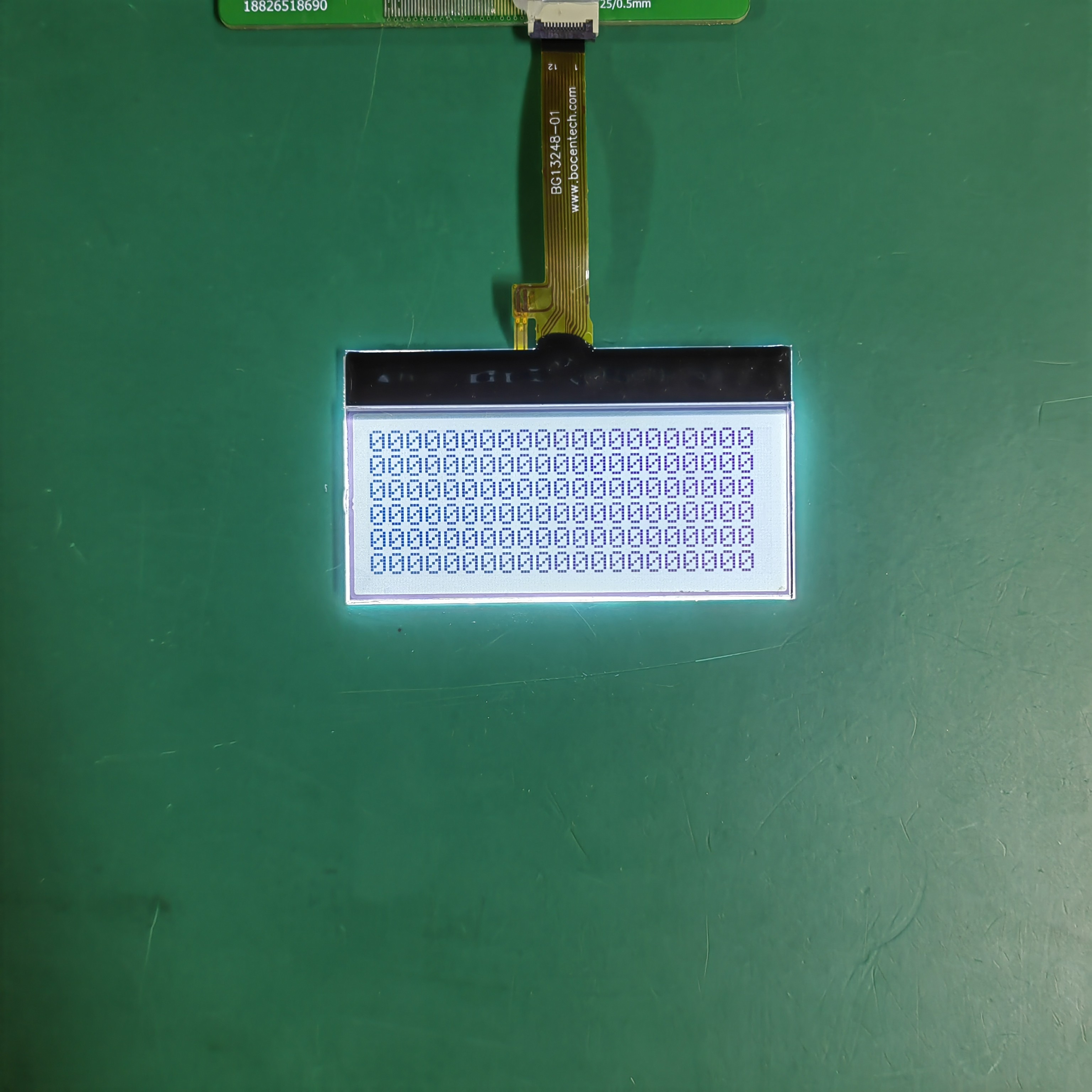 132 Segment Dot Matrix LCD Module, FSTN Transflective Positive 48 Common Outputs