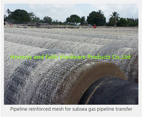 190.5mm Galvanized Pipe Coating Mesh For Offshore Oil / Gas Pipelines