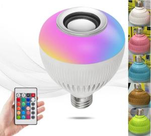 China Wireless Colorful Bluetooth Music Light Bulb Smartphone APP Control Smart Lamp With Speaker wholesale