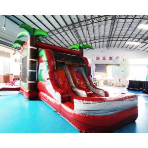ROHS Palm Tree Inflatable Bouncer Slide Jumping Bouncy Castle